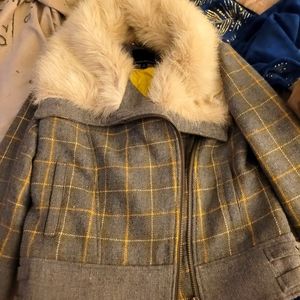 Banana republic faux fir collard winyer coat